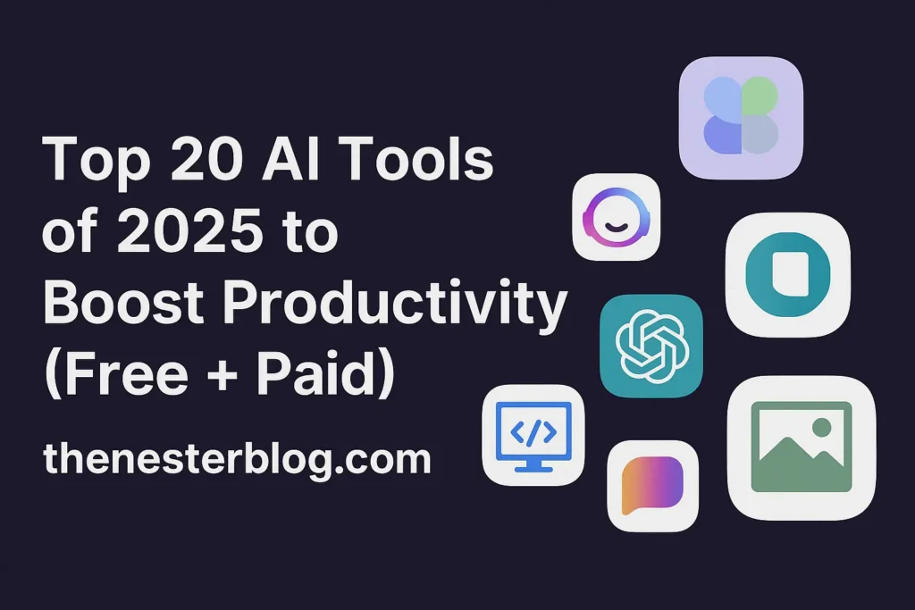 Top AI tools in 2025 for writing, design, video, and productivity - TheNesterBlog.com